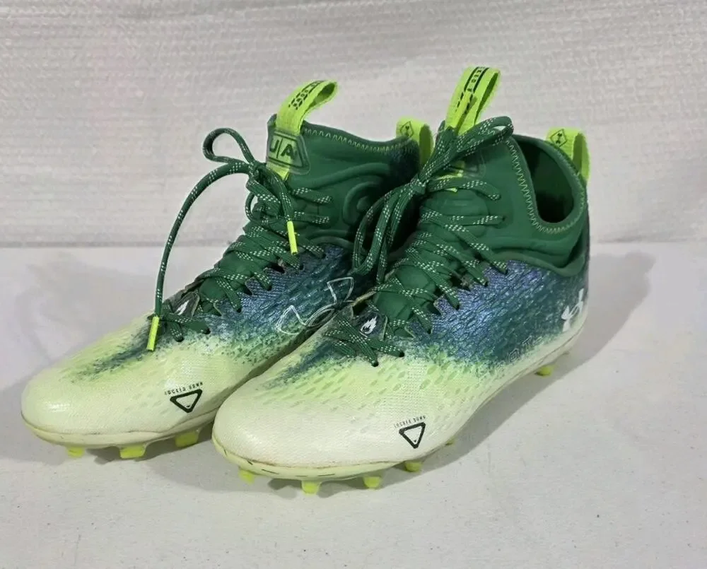 Under Armour 3026576-300 Football Cleats Green Mens Size 9 UA